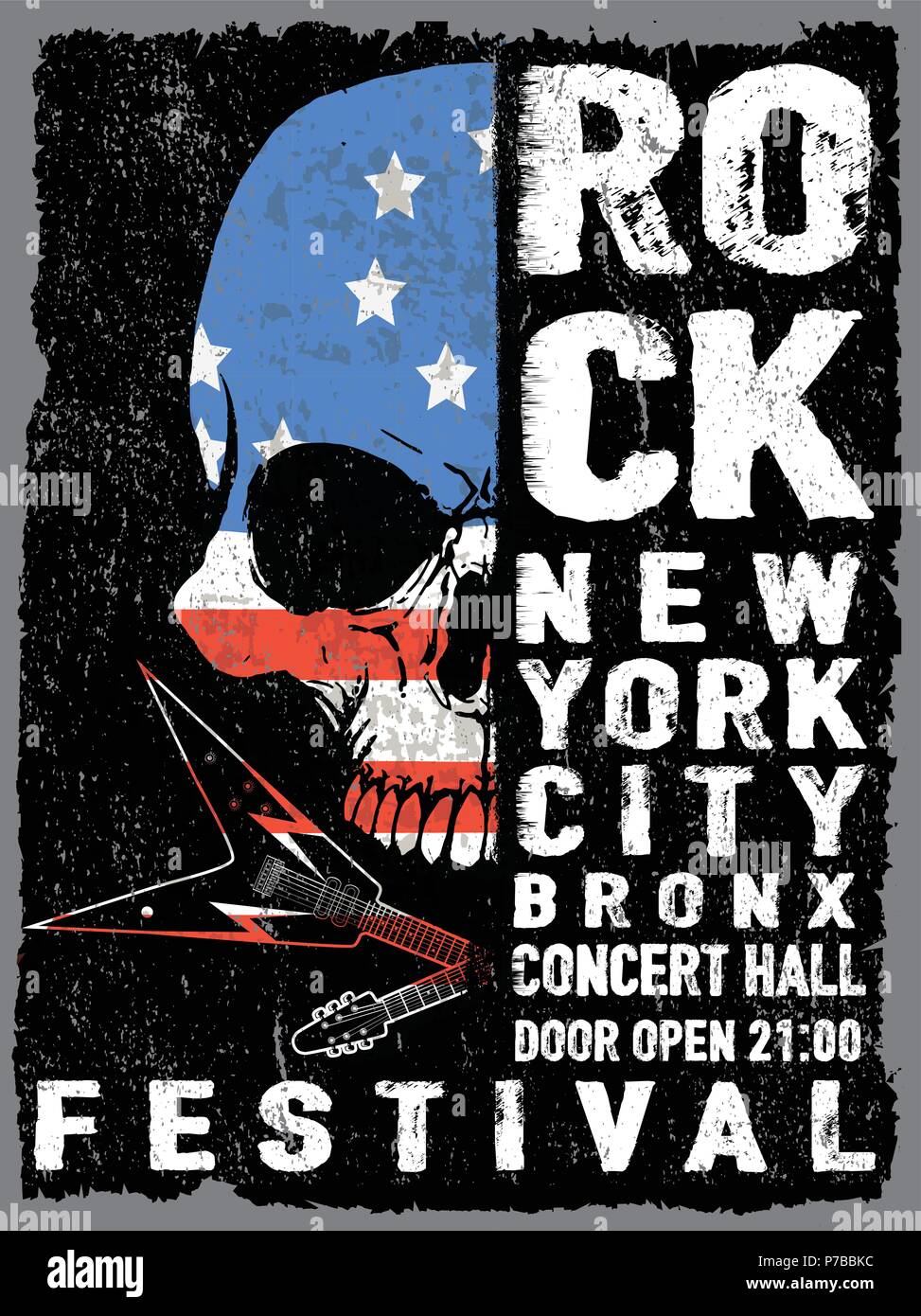 Vintage Rock und Roll typografischen für t-shirt; T-Stück Design; Poster; Vector Illustration Stock Vektor