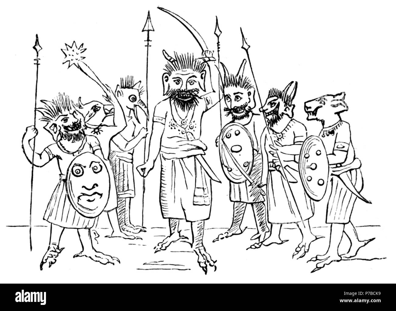 62 Seite 162 Abbildung in alten Deccan Tage Stockfoto