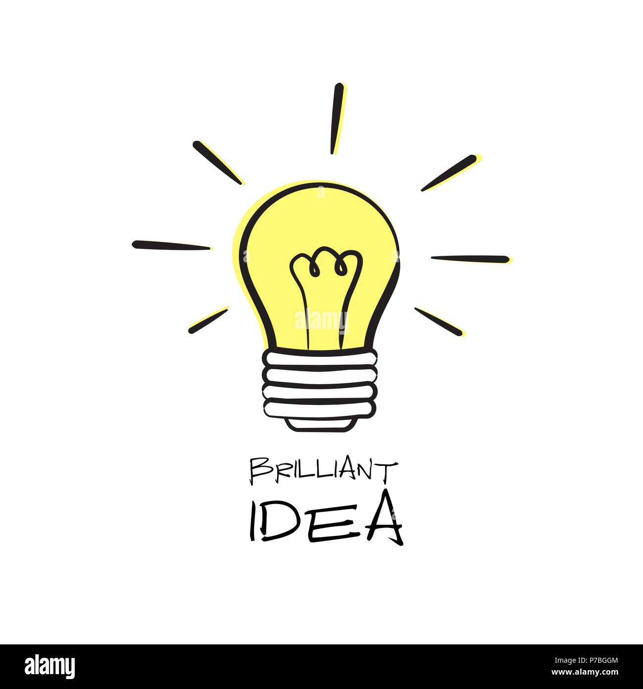 Glühlampe. Tolle Idee Glühlampe Symbol clipart. Vector Illustration  Stock-Vektorgrafik - Alamy
