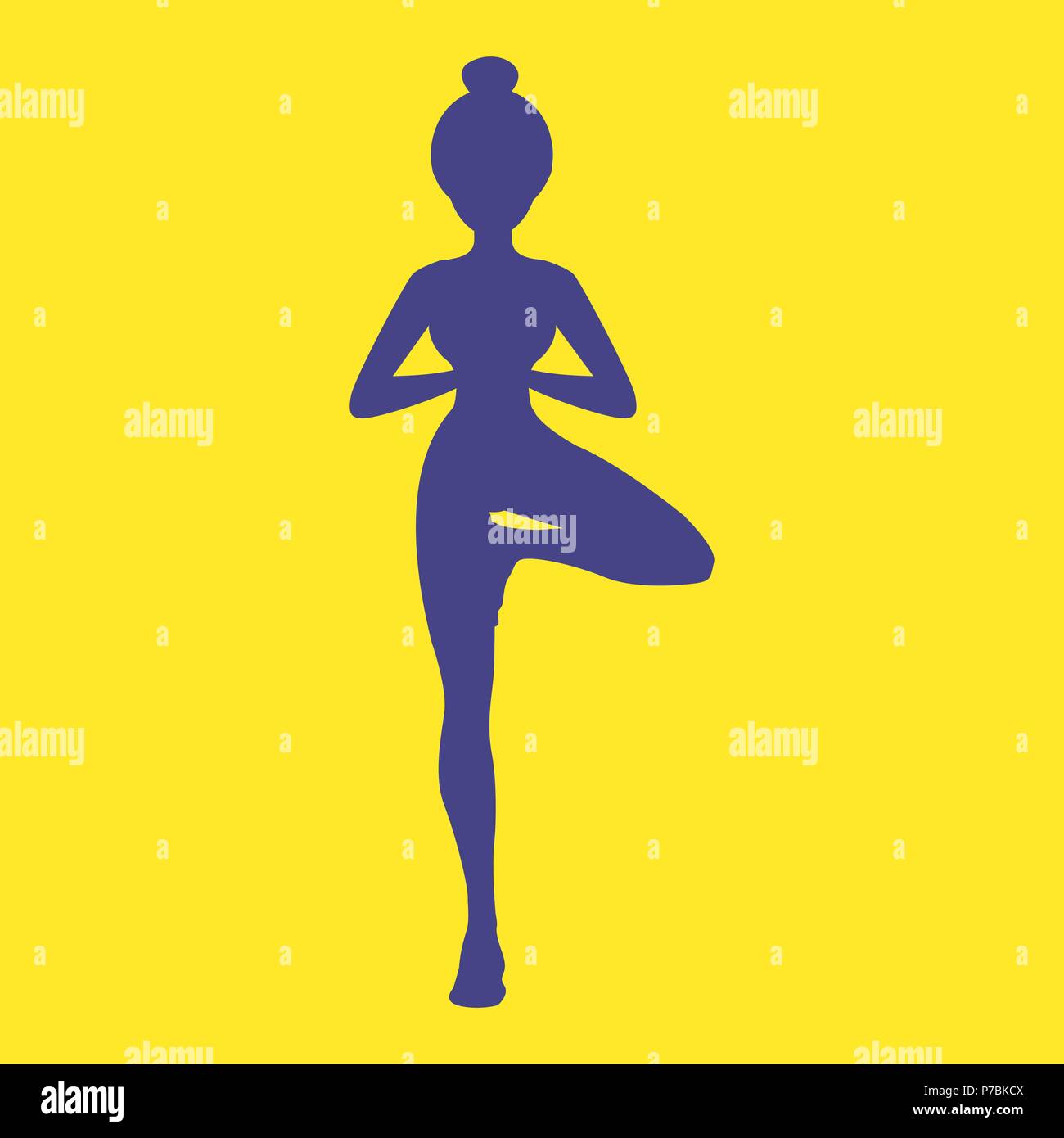 Menschen wichtigsten energetischen Center Symbol mit Body silhouette Yoga Pose gesetzt. EPS 10 Vektor. Stock Vektor