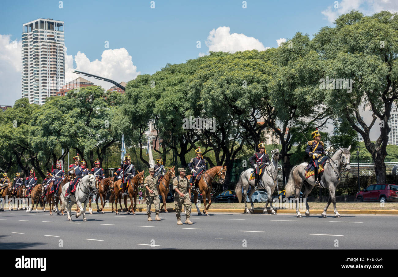Auf Horse Guards Parade für die Öffnung der nationalen Kongress am 1. März, Buenos Aires Stockfoto