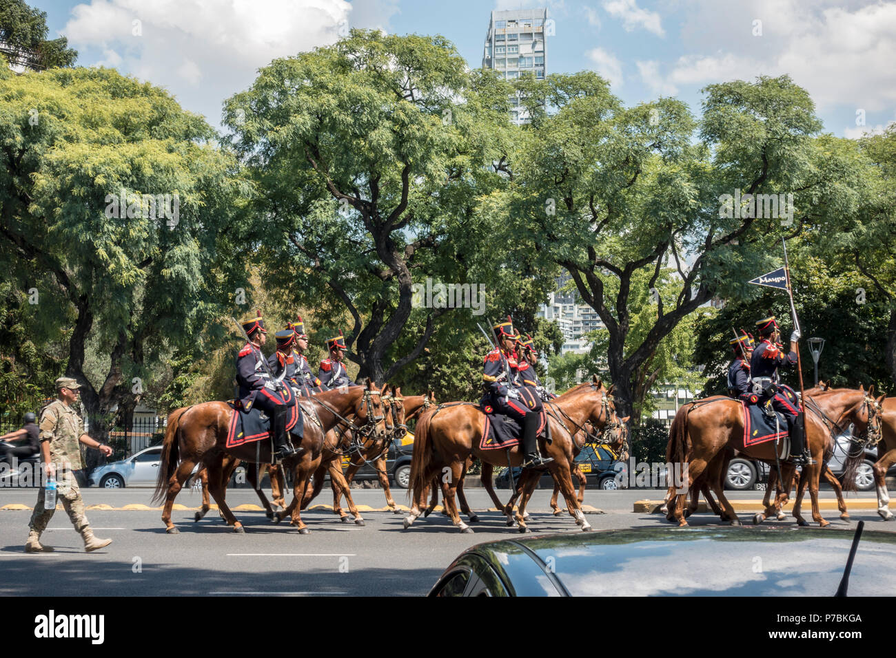 Auf Horse Guards Parade für die Öffnung der nationalen Kongress am 1. März, Buenos Aires Stockfoto