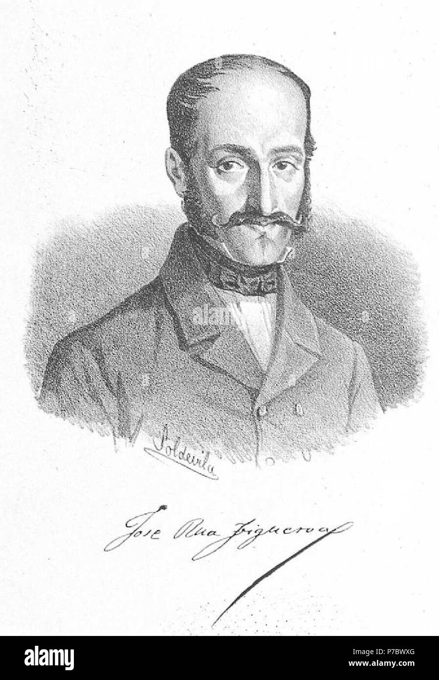 40 José Rúa Figueroa (1820 - 1855) periodista, Revolucionario y escritor Español Stockfoto