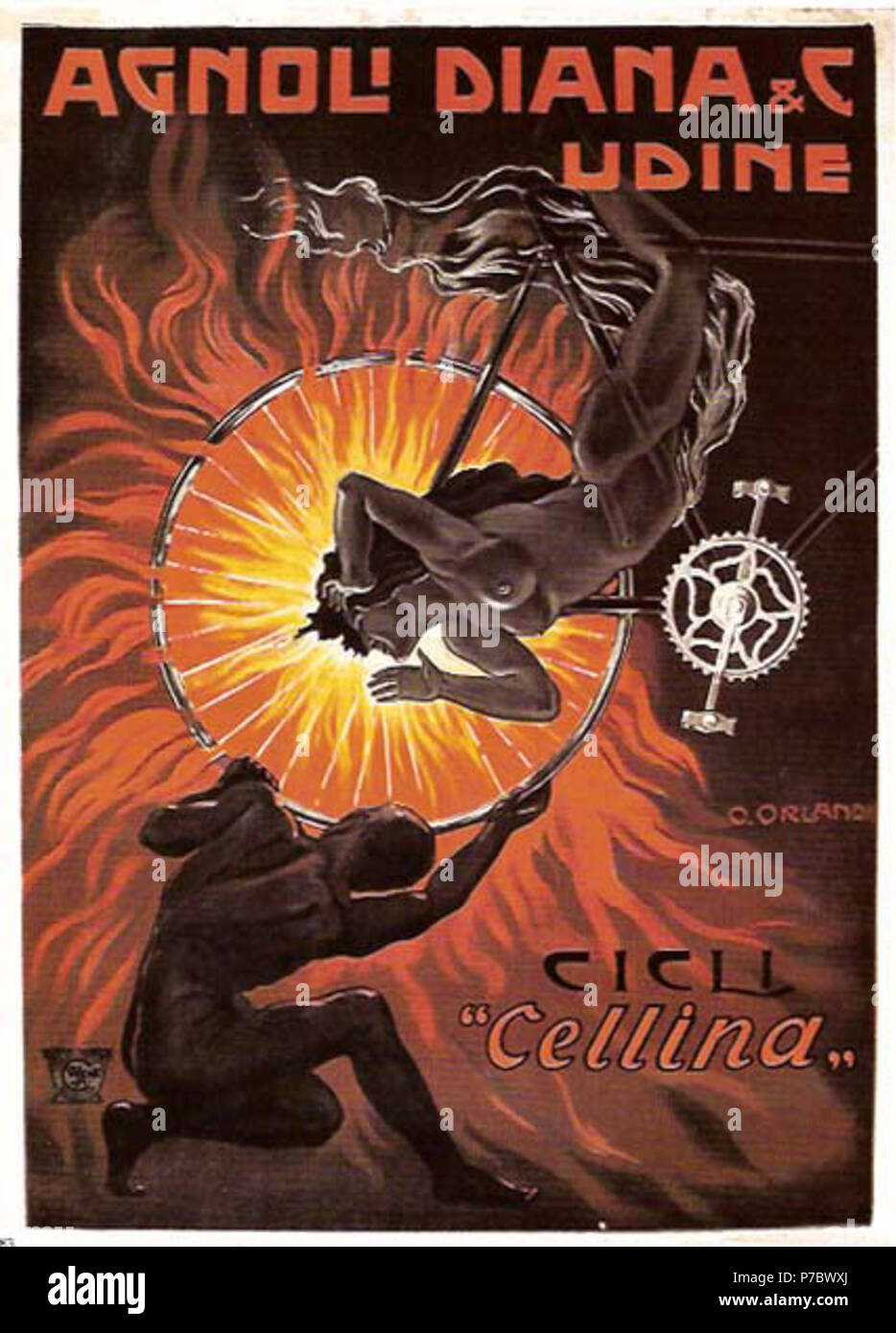 Englisch: Plakat von Orlandi Orlando. Im frühen 20. Jahrhundert 49 Orlandi Cicli Stockfoto