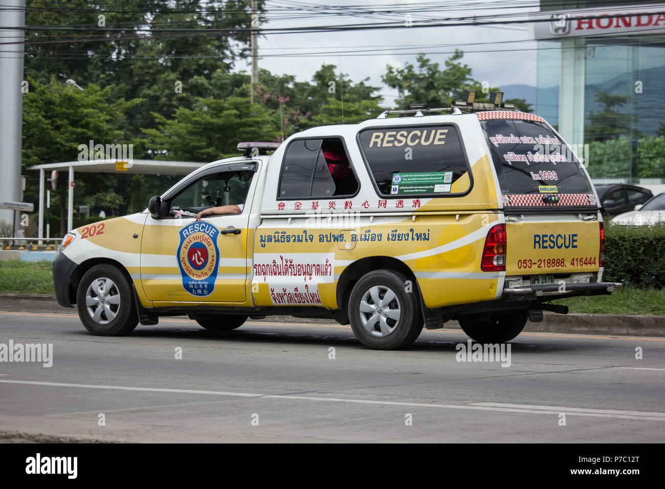 Chiangmai Thailand 21 Juni 2018 Rescue Pickup Truck Von