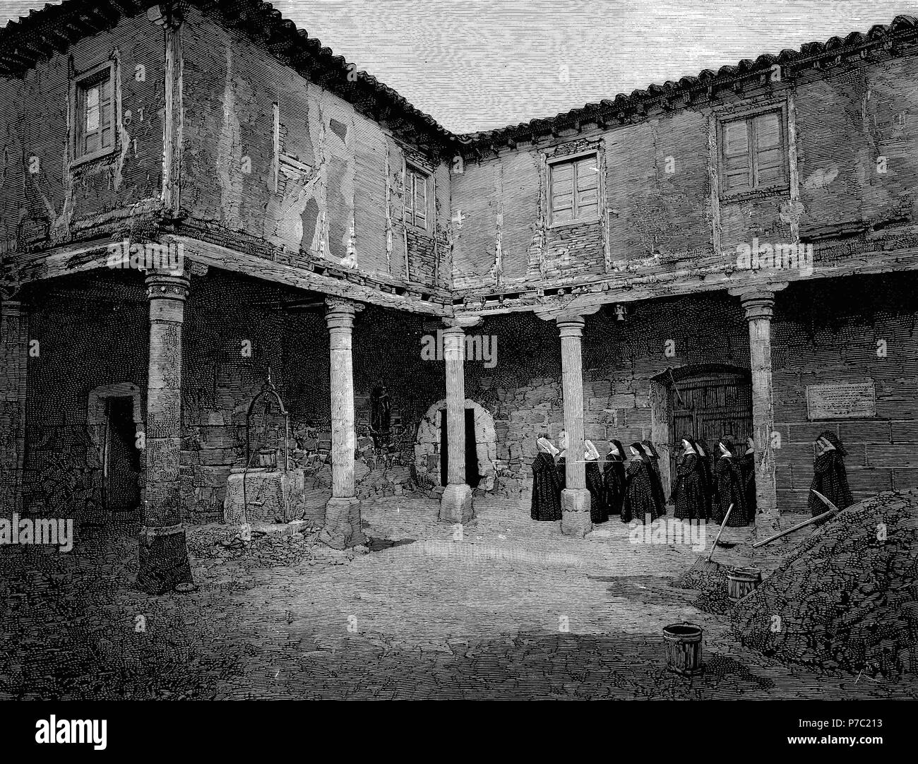 Patio de la Casa de Santa Teresa de Jesús de Salamanca. Museum: COLECCION INSBESONDERE/Madrid/ESPAÑA. Stockfoto
