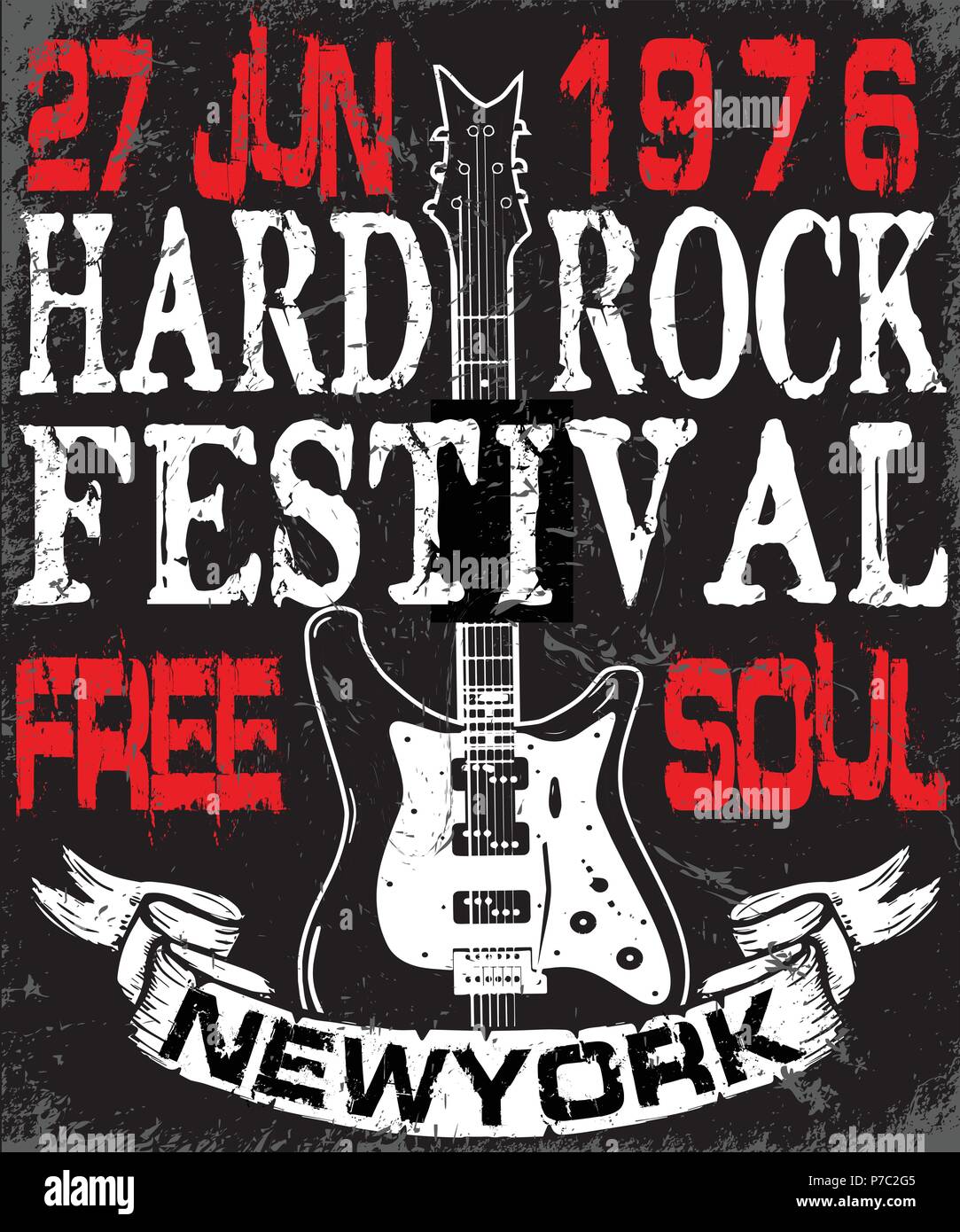 Hard Rock Musik Poster Stock Vektor