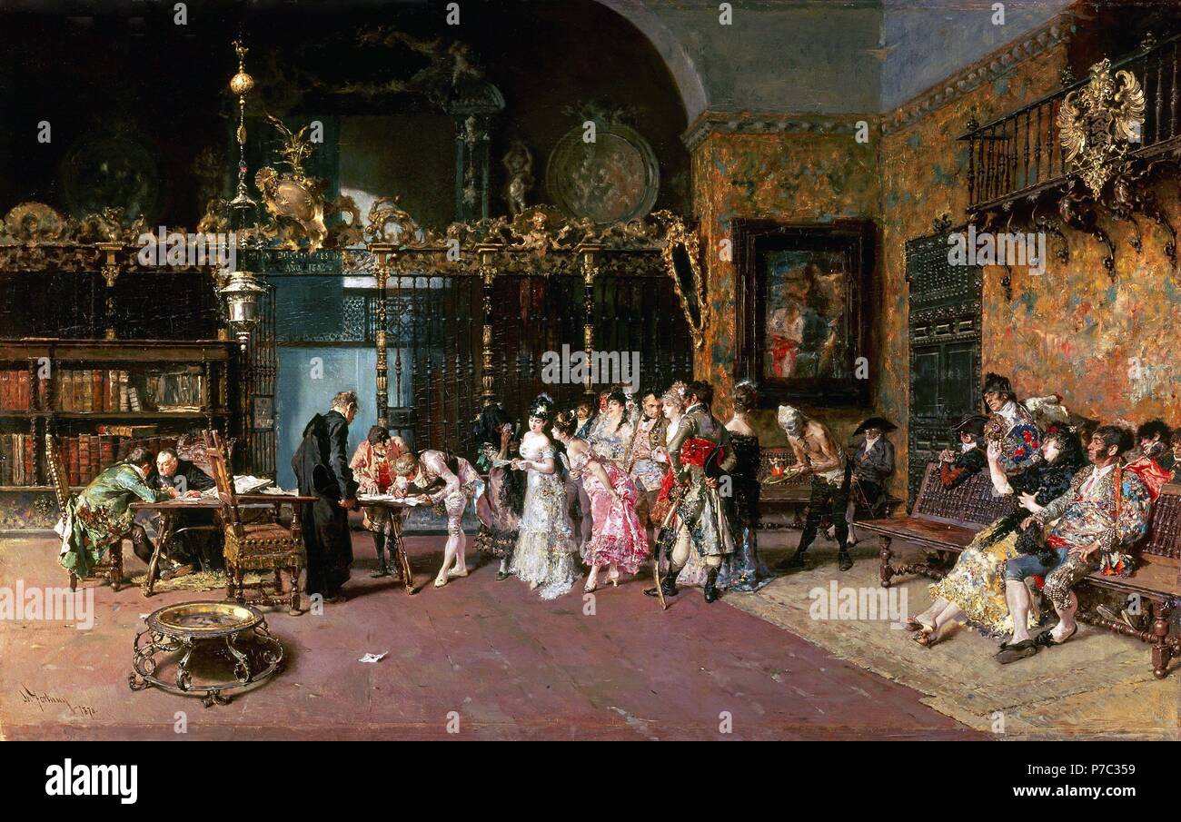 La Vicaría/1870. Museum: Museo de Arte Moderno/BARCELONA/ESPAÑA. Stockfoto