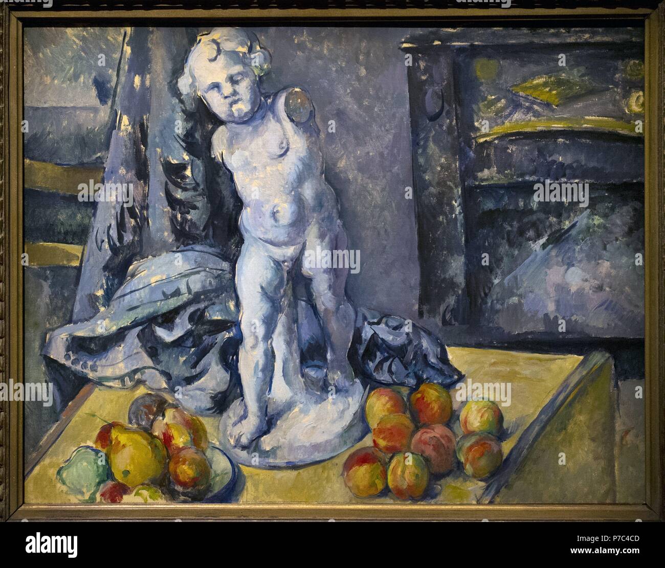 Paul Cézanne (1839-1906). Französische Post-Impressionisten Maler. Stilleben mit Statuette, der 1890er Jahre. National Museum. Stockholm. Schweden. Stockfoto