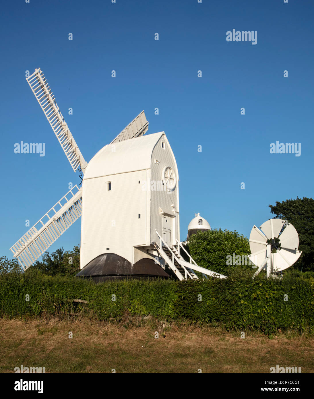 Jack und Jill Windmühlen an der South Downs National Park, Clayton, Mid Sussex Stockfoto