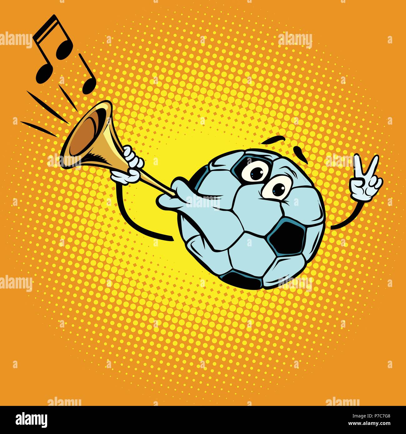 Fan Horn, lautes Geräusch. Zeichen Fußball Fußball Stock Vektor