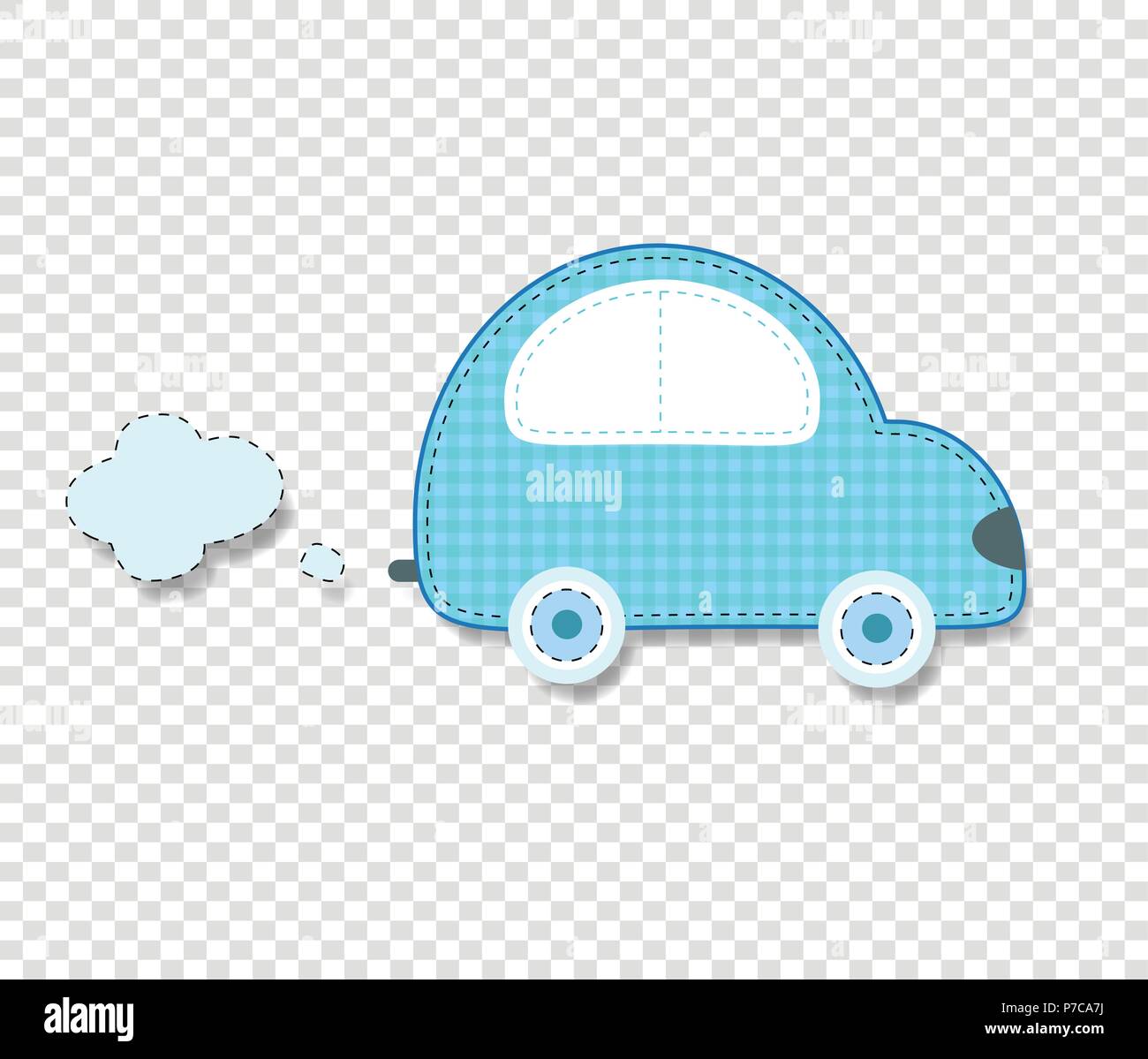 Cute Baby Boy Vektor Clipart Element Fur Scrapbook Oder Baby Dusche Grusskarte Und Kids Design Schneiden Sie Aus Stoff Oder Papier Kariert Blau Retro Auto Sti Stock Vektorgrafik Alamy