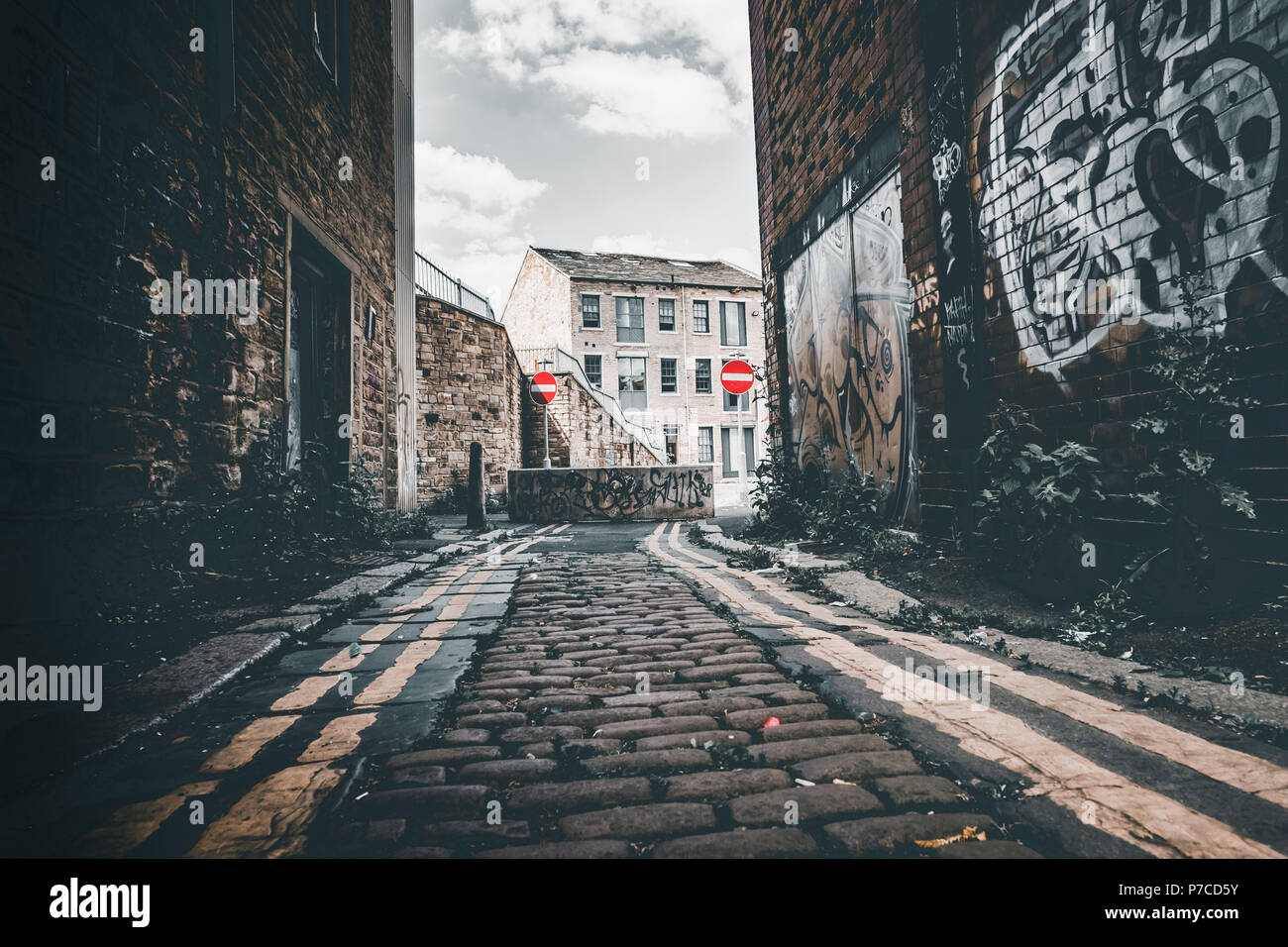 Quebec Street, an der Rückseite der Odeon, Stadtzentrum von Bradford, West Yorkshire, UK Stockfoto