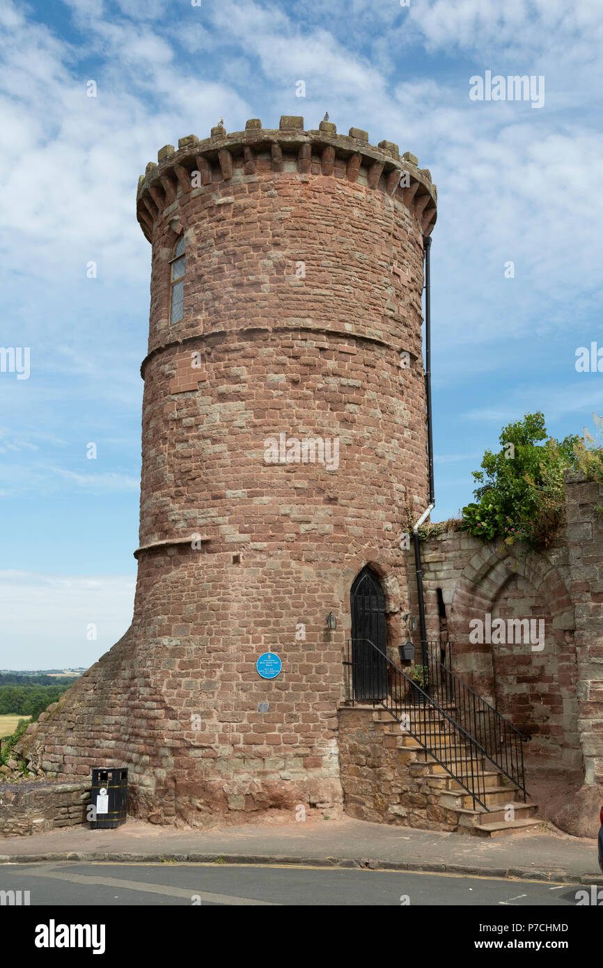 Ross-on-Wye, Herefordshire, der Pavillon Tower, im 19. Jahrhundert Narrheit, jetzt benutzt für Ferienwohnungen. Stockfoto
