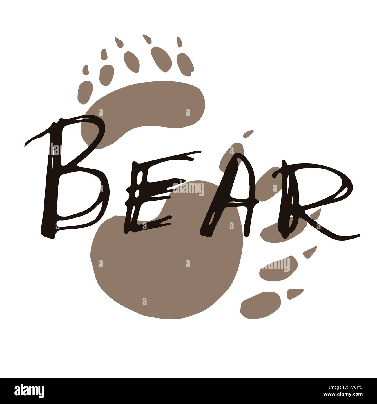 Bear Paw print Design Alamy