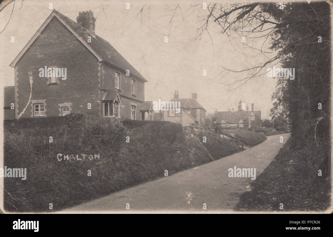 Vintage echten Foto von Chalton, Hampshire, England, Großbritannien Stockfoto