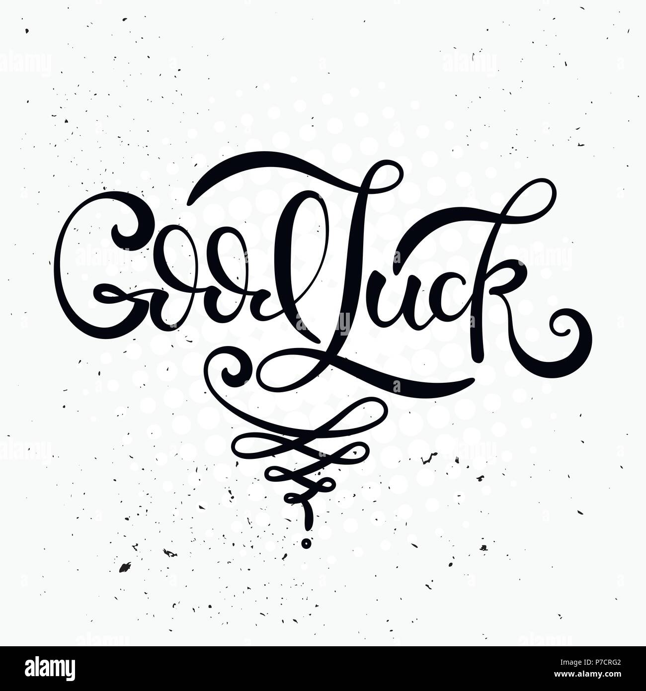 Viel Glück. Hand Schrift und Typografie. Fortune