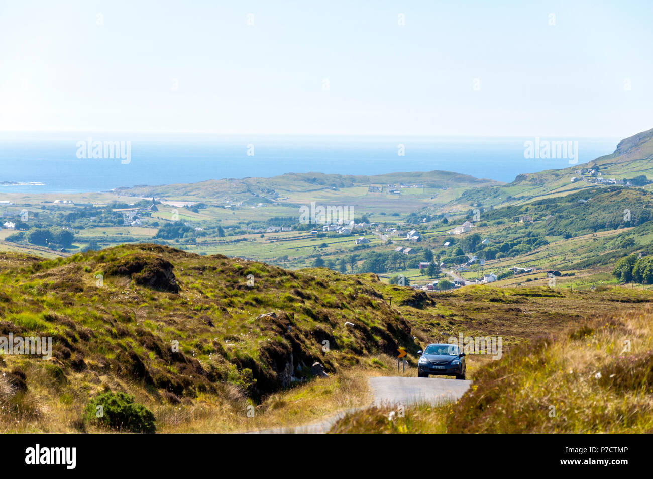 Allgemeine Ansicht mit Copyspace von Dar Es Salaam, County Donegal, Irland Stockfoto