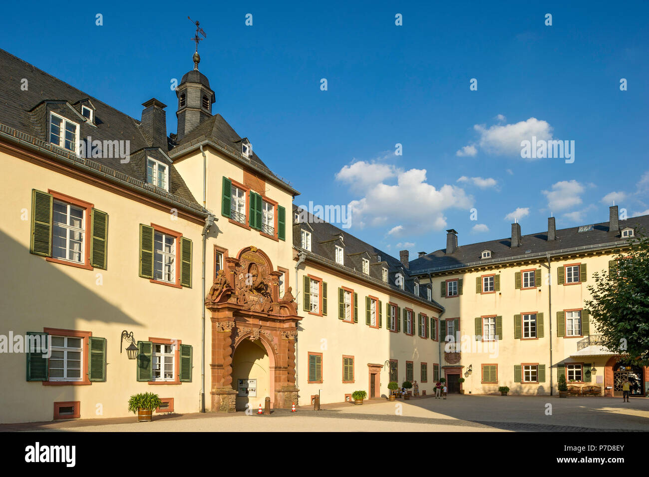 Landgraf's Castle und barocken oberen Tor, Bad Nauheim, Hessen, Deutschland Stockfoto