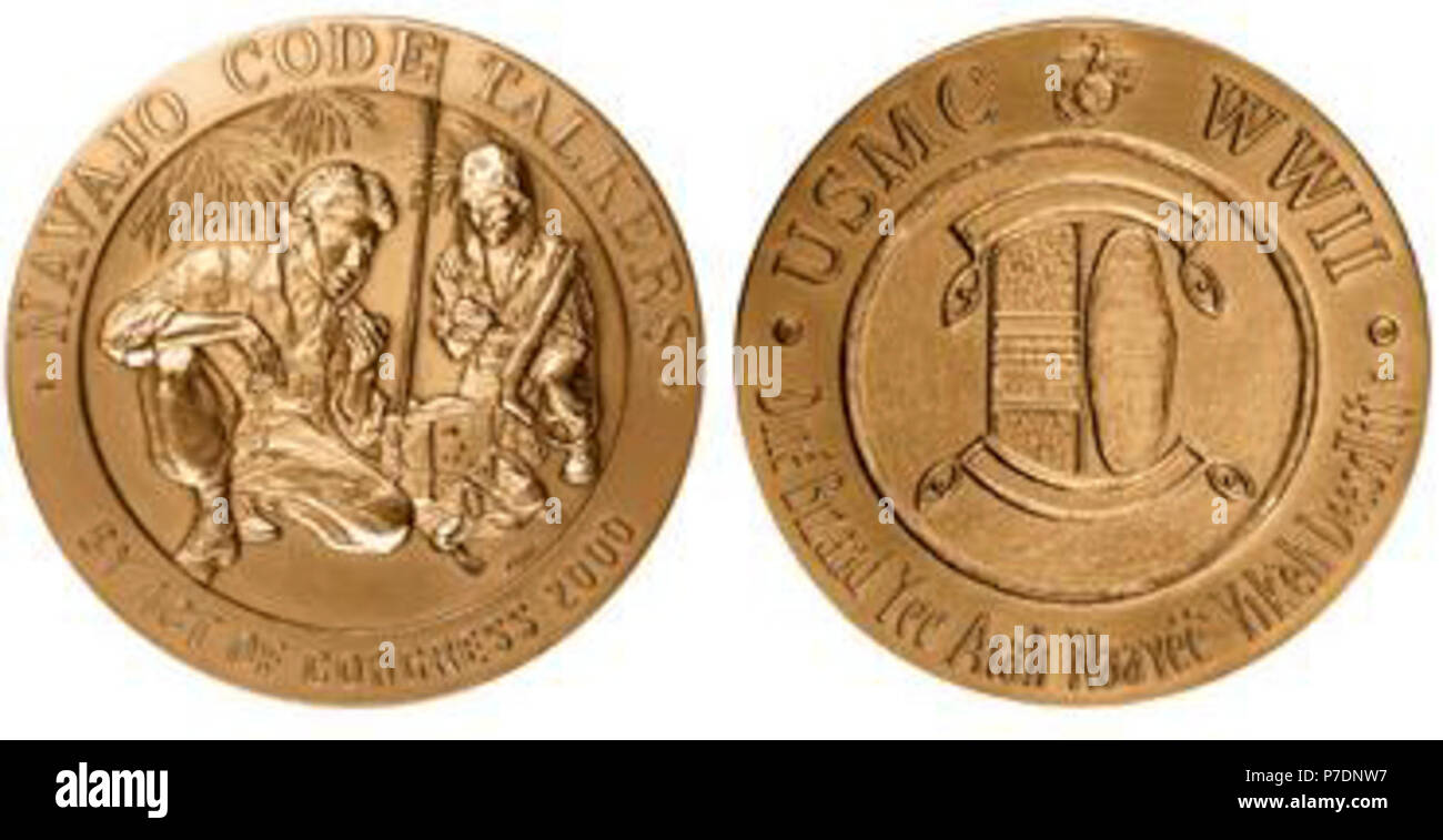 2000 Navajo Code Talkers Congressional Gold Medal. Stockfoto