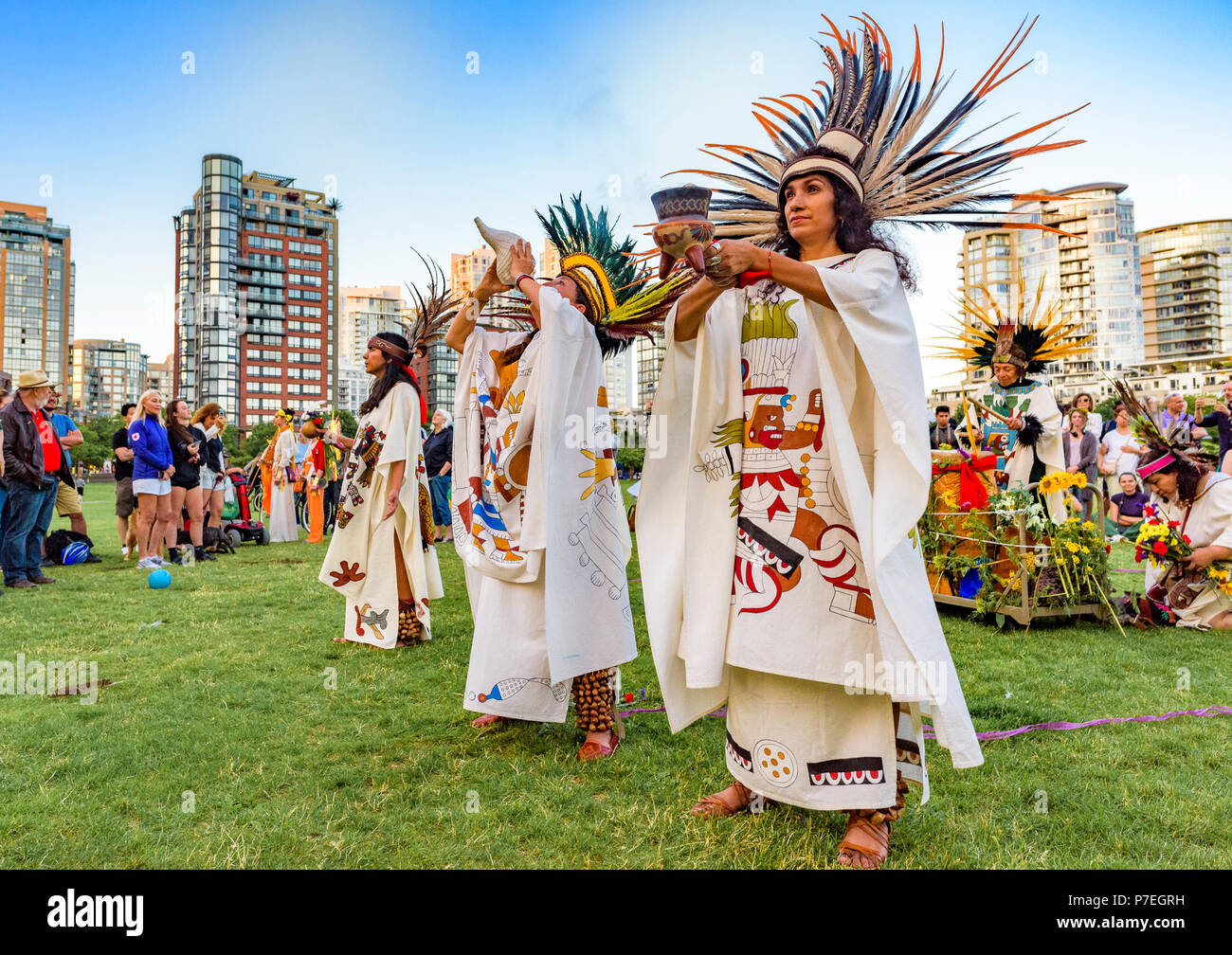 Die Sammlung Festival, Sommersonnenwende Feier, Vancouver, David Lam Park, British Columbia, Kanada. Stockfoto