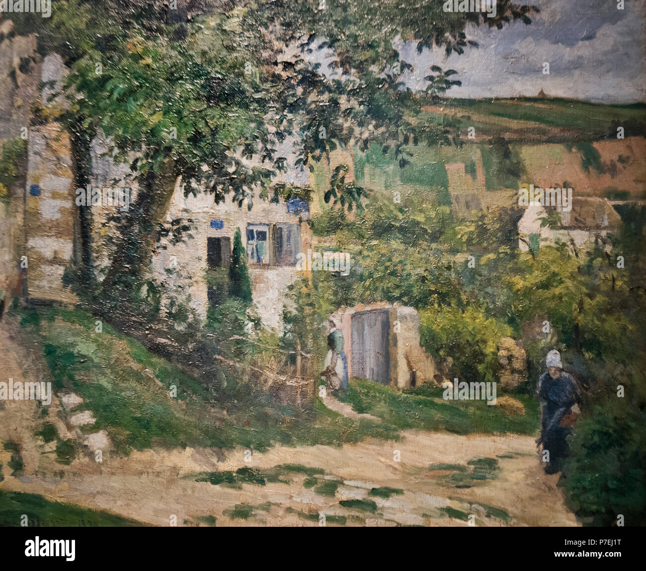 Camille Pissarro - Chemin a L'Hermitage (1874) Stockfoto