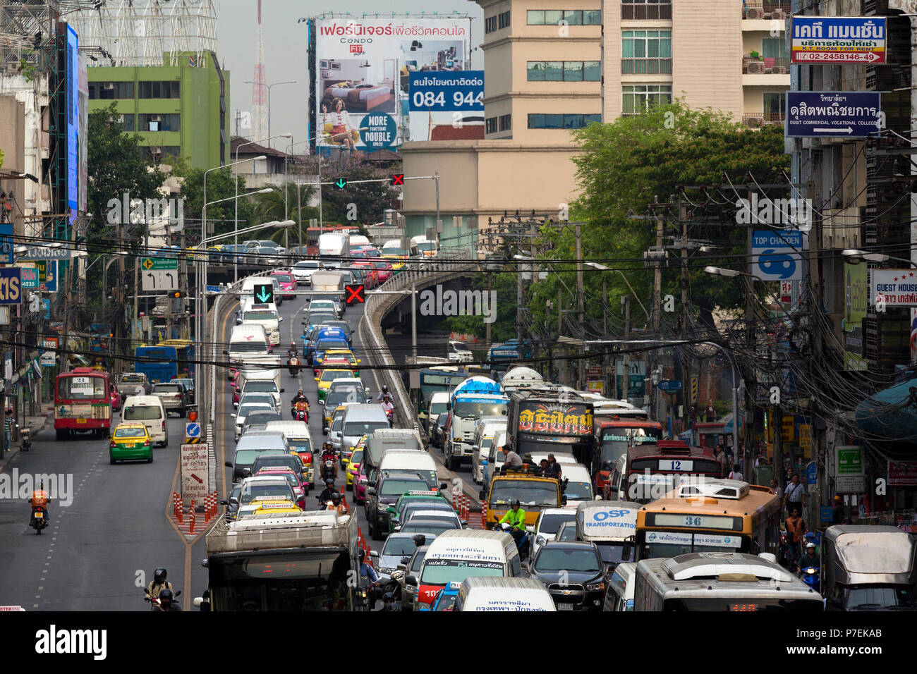 Staus in Bangkok, Thailand Stockfoto