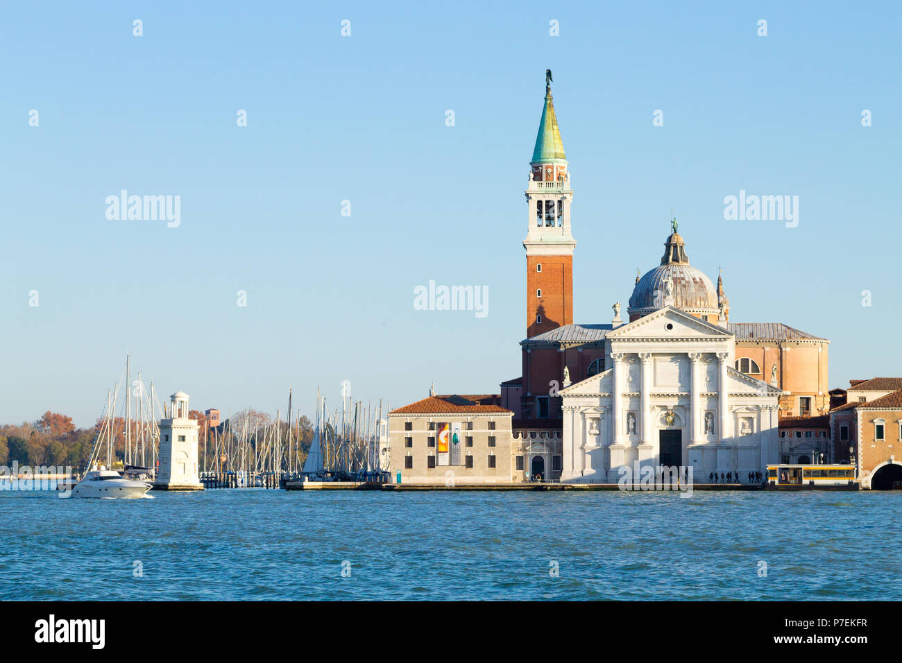 Basilica di San Giorgio Maggiore, Venedig, Italien. Saint Mary der Gesundheit Kirche. Venezianischen Sehenswürdigkeiten Stockfoto