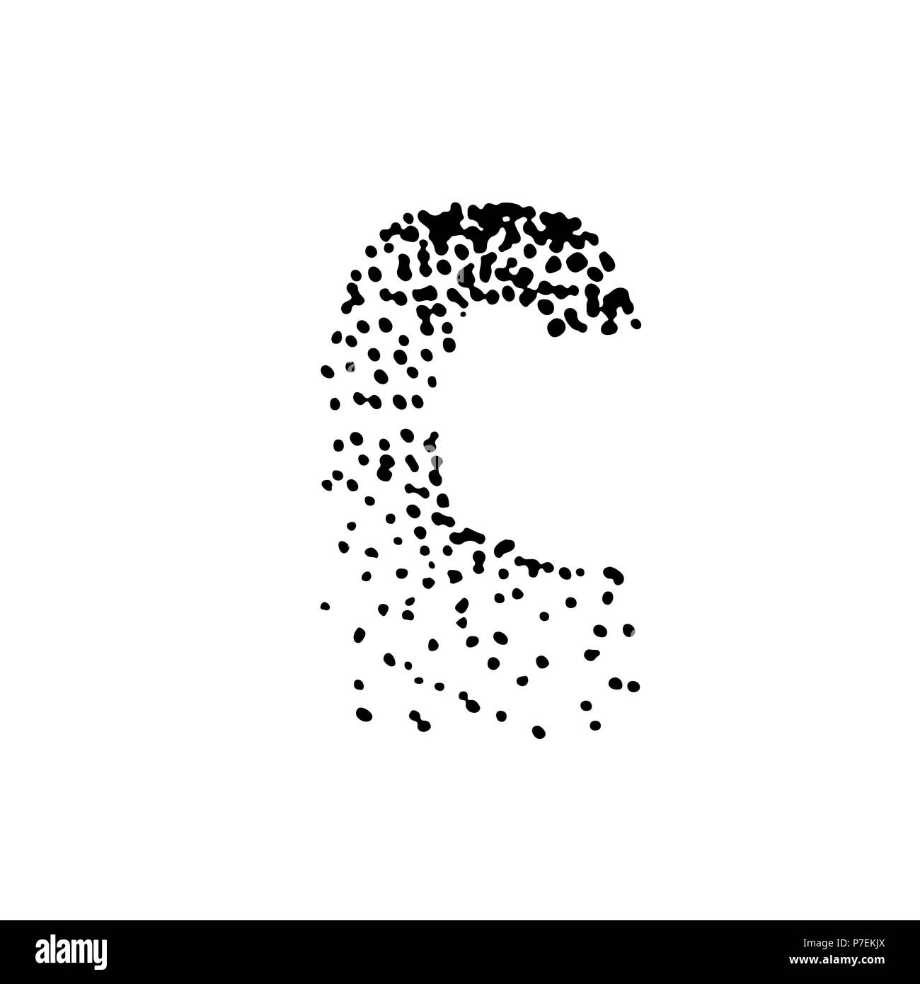 C Punkt bestehend schreiben. Moderne Hand Schriftzug. Vector