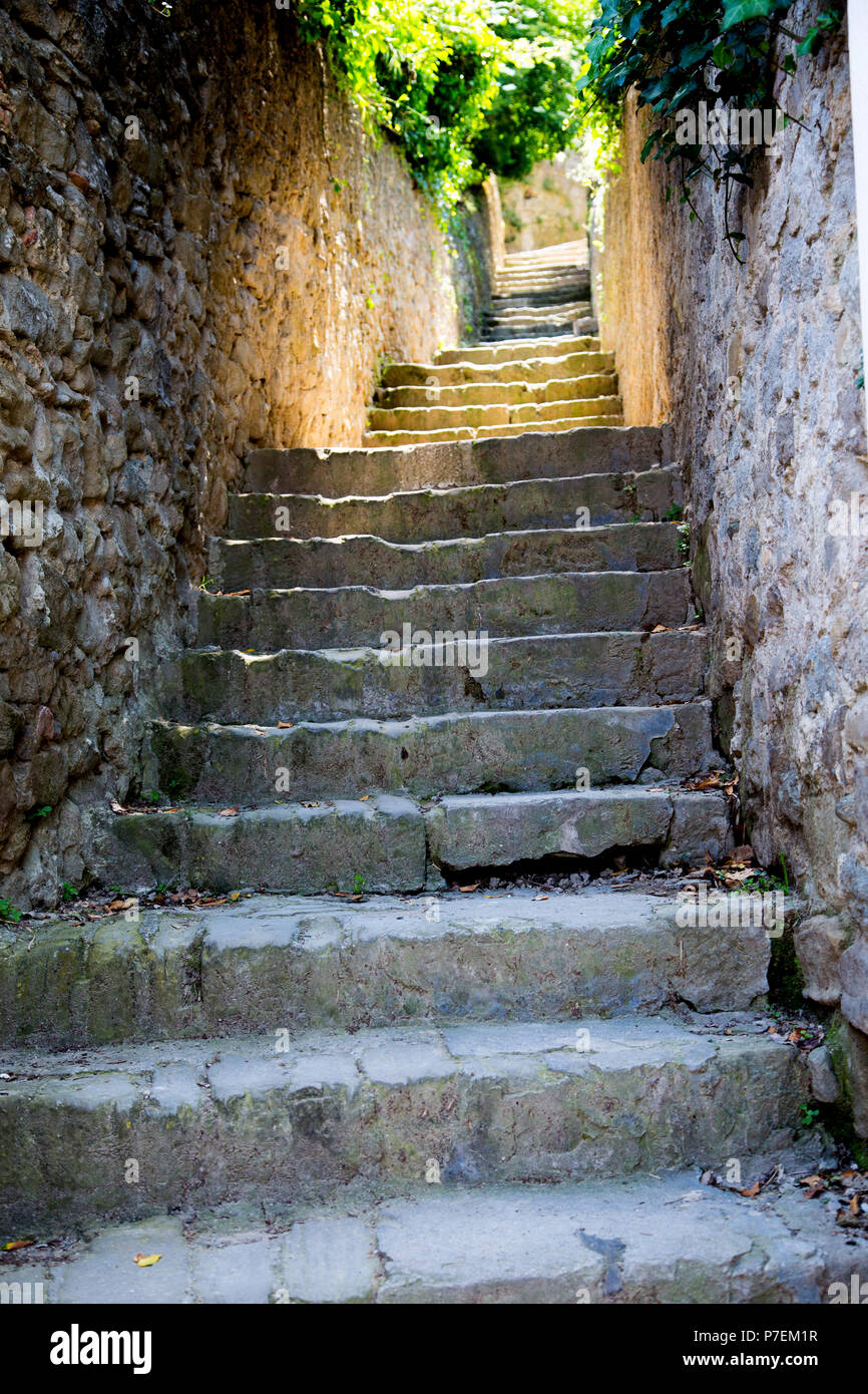 Schritte in Carcassone, Frankreich Stockfoto