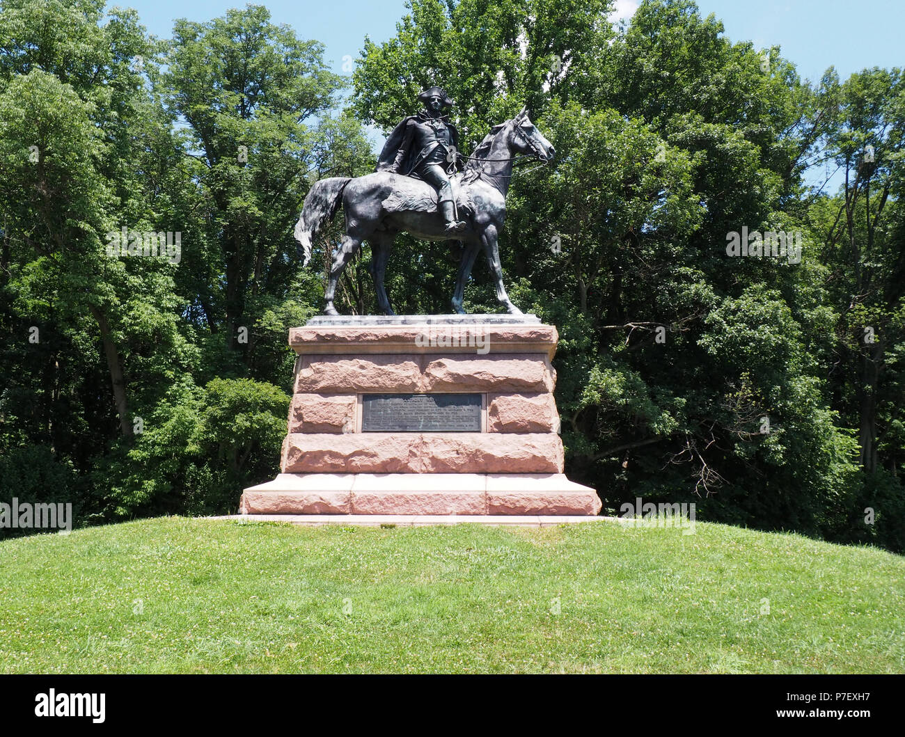 Statue von General Anthony Wayne in der Valley Forge, Pennsylvania Stockfoto
