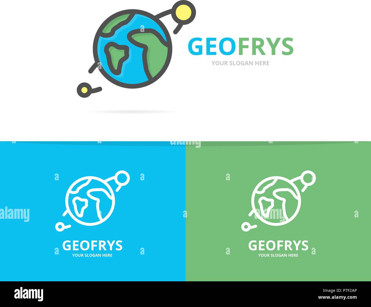 Einfache planet Logo Vorlage. Symbol und Zeichen Vector Illustration Stock Vektor
