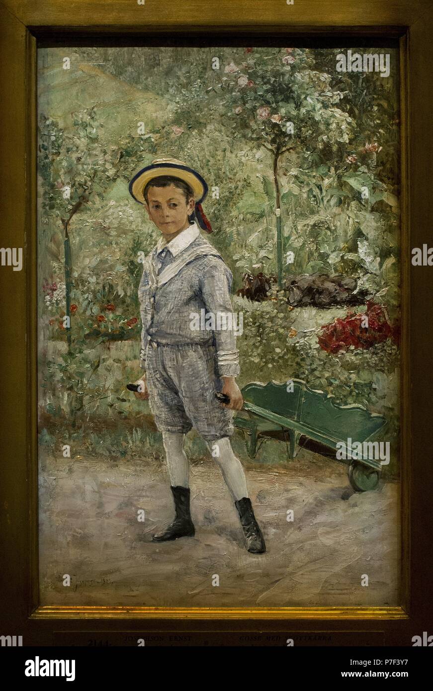 Ernst Josephson (1851-1906). Schwedischer Maler. Junge mit einer Schubkarre, 1880. National Museum. Stockholm. Schweden. Stockfoto