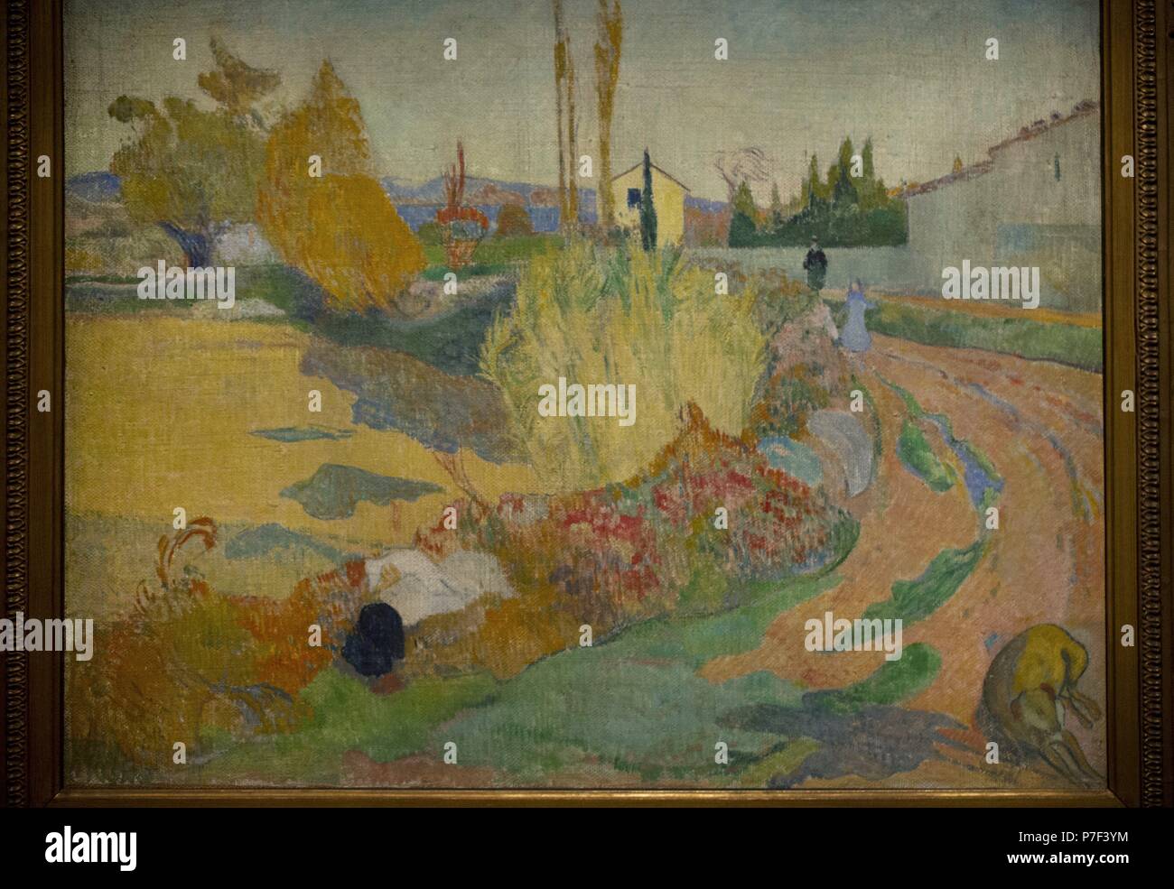 Paul Gauguin (1848-1903). Französischer Maler. Landschaft von Arles, 1888. National Museum. Stockholm. Schweden. Stockfoto