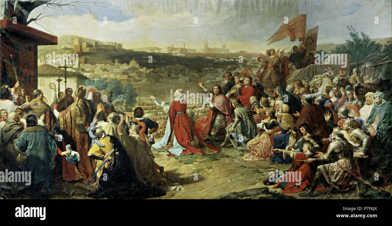 Carlos Luis de Ribera y Fieve/'La Toma de Granada", 1890. Museum: CATEDRAL DE BURGOS. Stockfoto