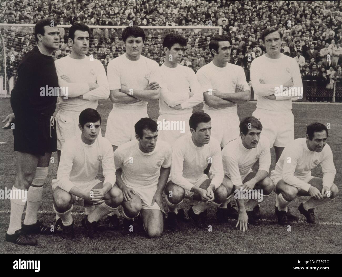EQUIPO DE FUTBOL DEL REAL MADRID ANO 1969. Stockfoto