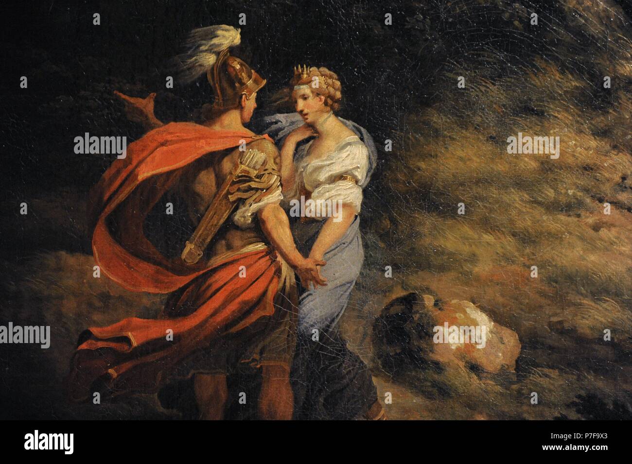 Thomas Jones (1742-1803). Englischer Maler. Landschaft mit Dido und Aeneas (Sturm), 1769. Detail. Die Eremitage. Sankt Petersburg. Russland. Stockfoto