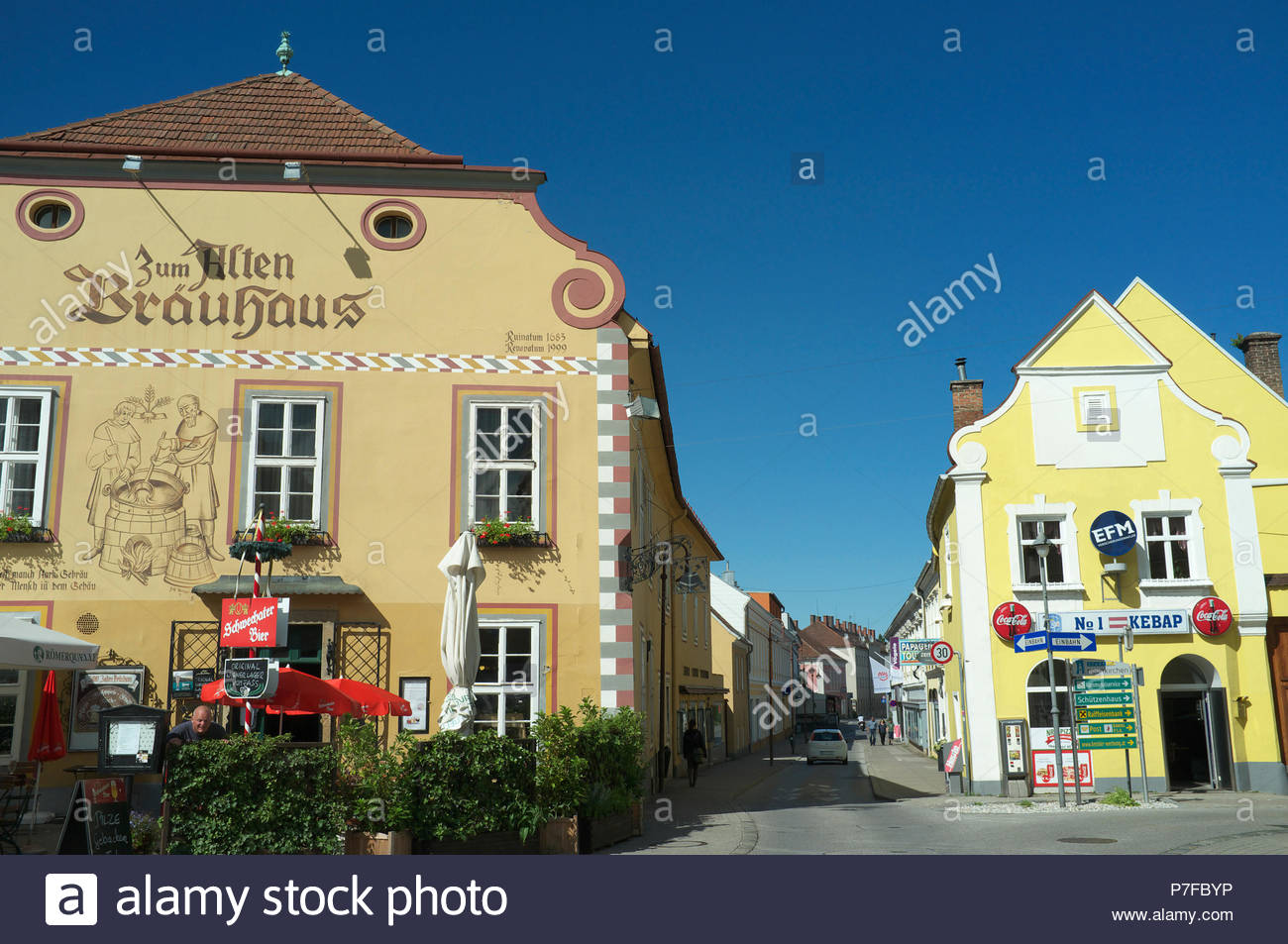 Stadtzentrum Szene in Neunkirchen im österreichischen Bundesland Niederösterreich Stockfoto ...