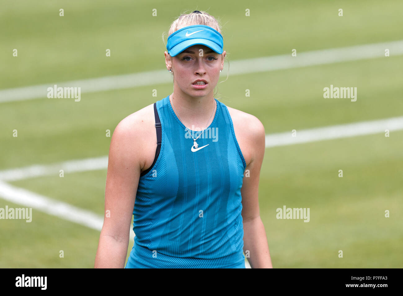 Fanny Stollar, professioneller Tennisspieler aus Ungarn, 2018. Stockfoto