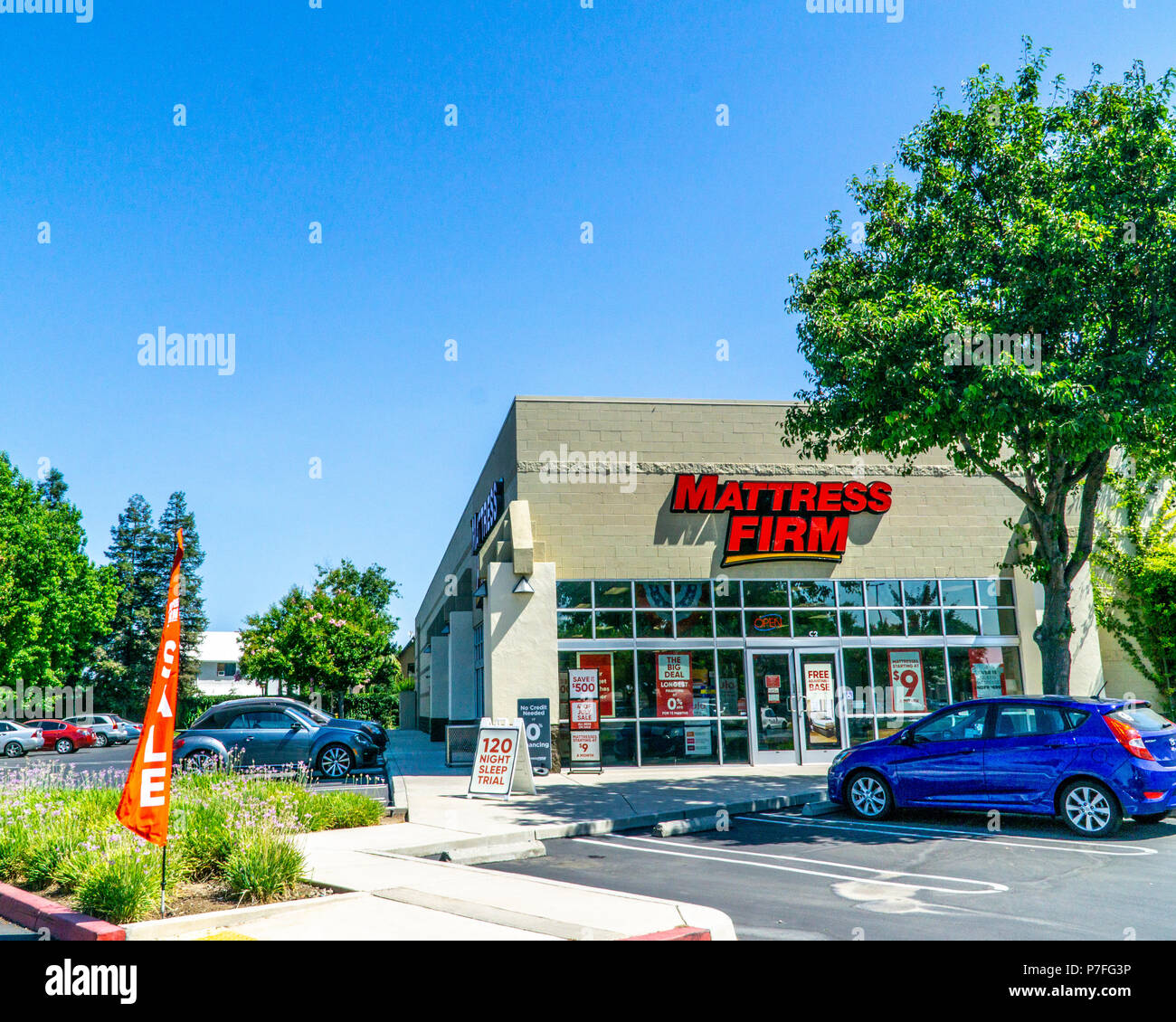 Eine Matratze Firma Store in Modesto, Kalifornien, USA Stockfoto