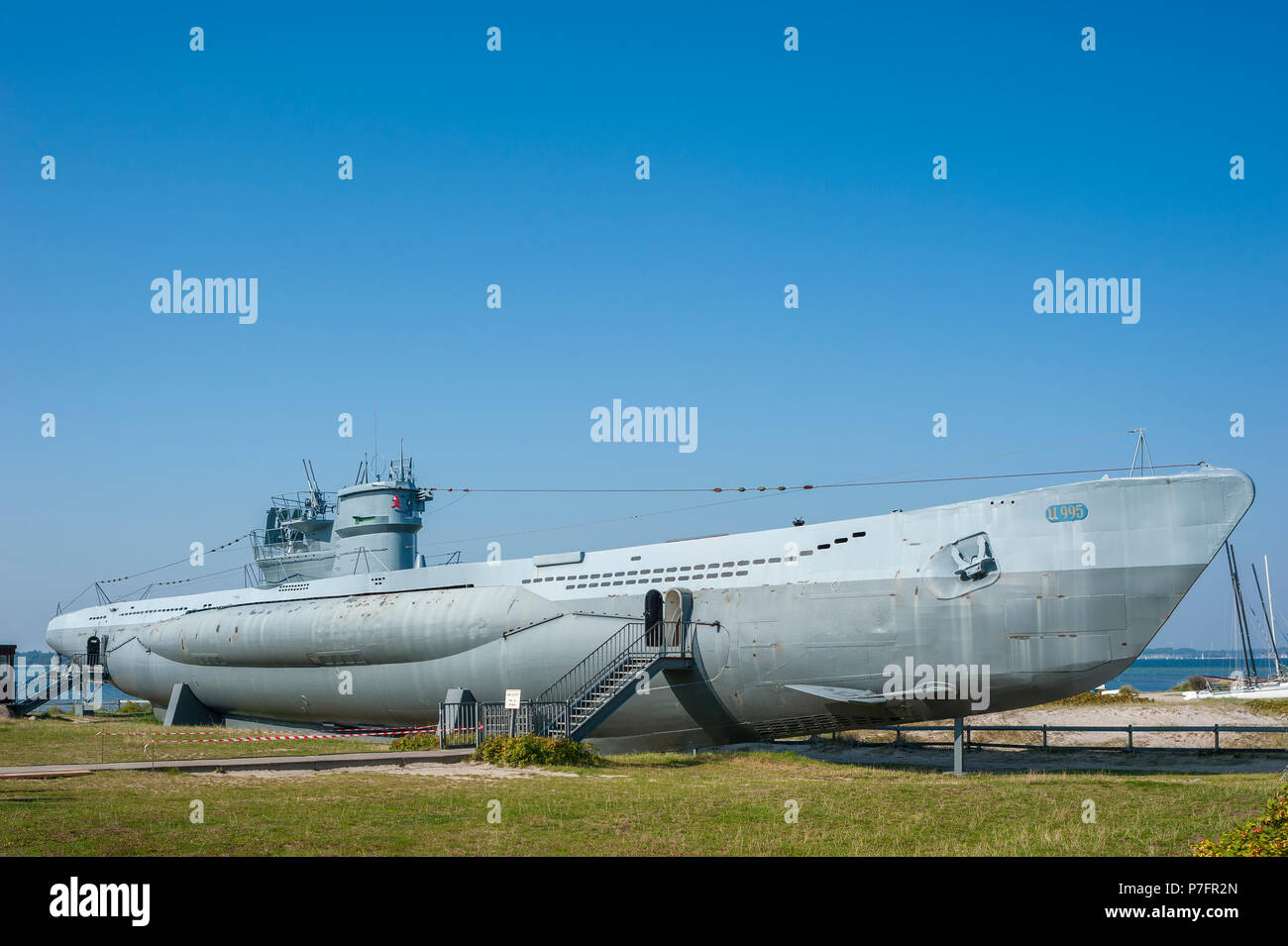 U-Boot U 995 von der Marine während des Zweiten Weltkrieges, Technisches Museum U-995, Laboe, Ostsee, Schleswig-Holstein, Deutschland Stockfoto