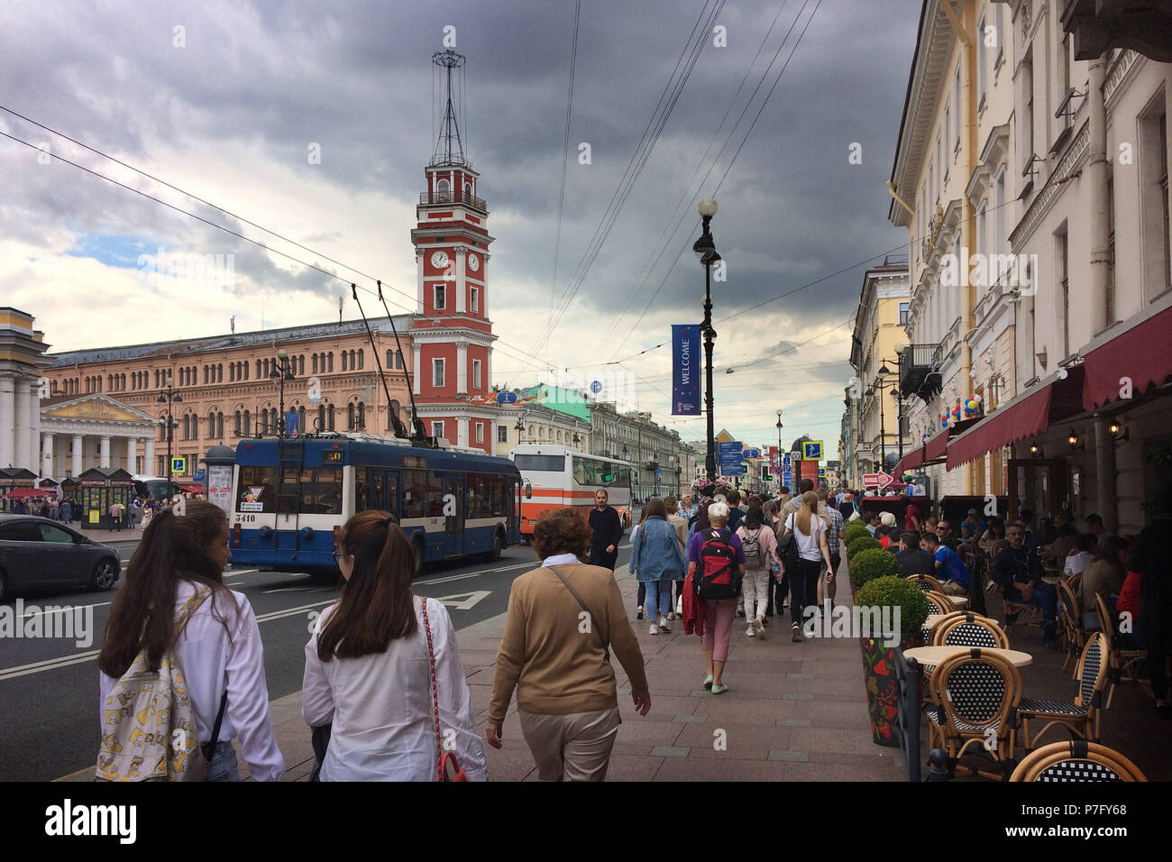 St. Petersburg, Russland. 04. Juli 2018. Impressionen St. Petersburg. Stadtansicht.Stadt, Sehenswürdigkeiten, Gebäude. Fußball-WM 2018 in Russland vom 14.06. - 15.07.2018. | Verwendung der weltweiten Kredit: dpa/Alamy leben Nachrichten Stockfoto