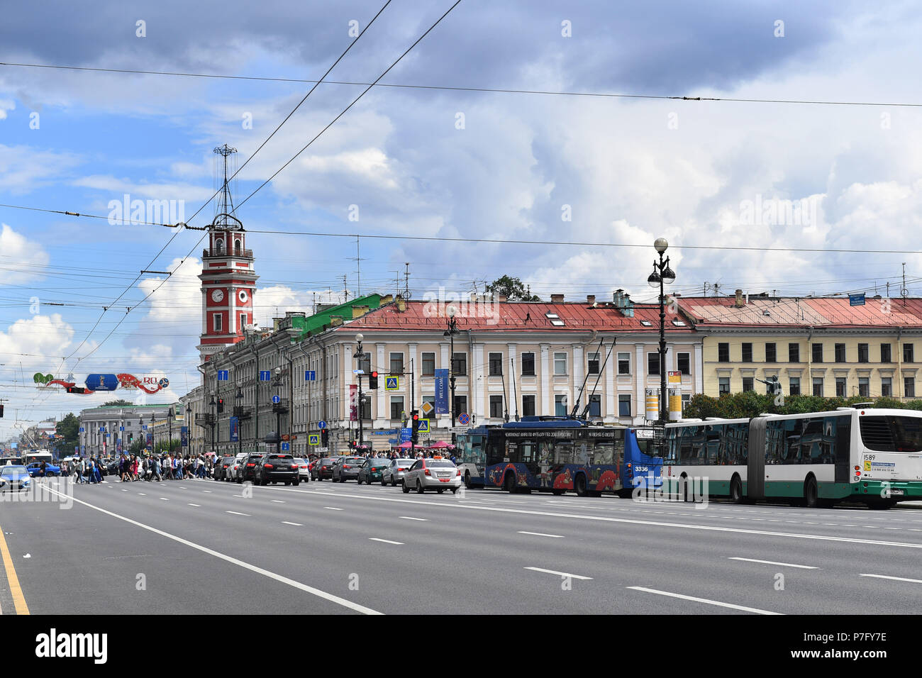 St. Petersburg, Russland. 04. Juli 2018. Impressionen St. Petersburg. Stadtansicht.Stadt, Sehenswürdigkeiten, Gebäude. Fußball-WM 2018 in Russland vom 14.06. - 15.07.2018. | Verwendung der weltweiten Kredit: dpa/Alamy leben Nachrichten Stockfoto
