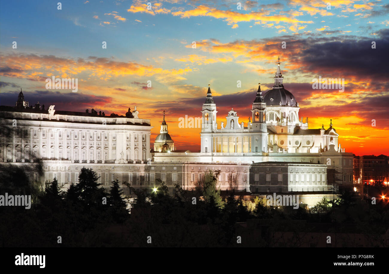 Madrid, Almudena Kathedrale, Spanien Stockfoto