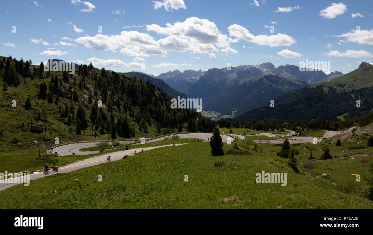 Sella Ronda Bike Day Stockfoto