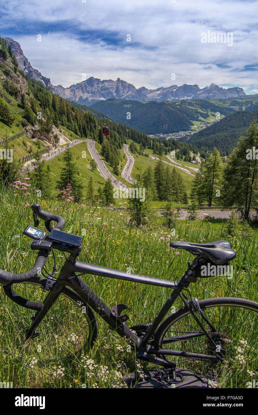 Sella Ronda Bike Day Stockfoto
