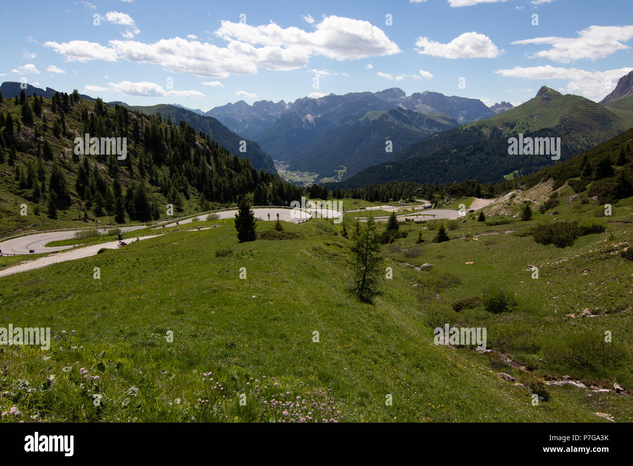 Sella Ronda Bike Day Stockfoto