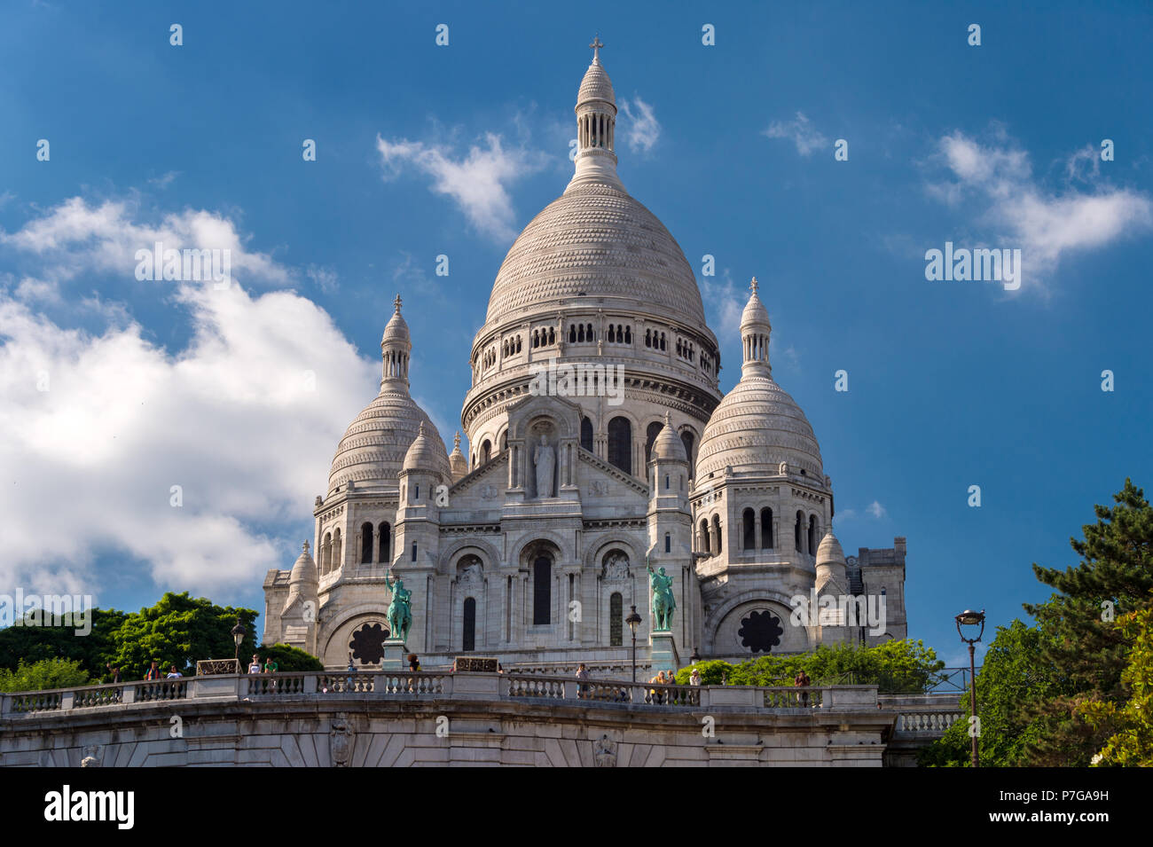 Paris, Frankreich, 25. Juni 2018: die Basilika Sacré-Coeur in Montmartre Stockfoto