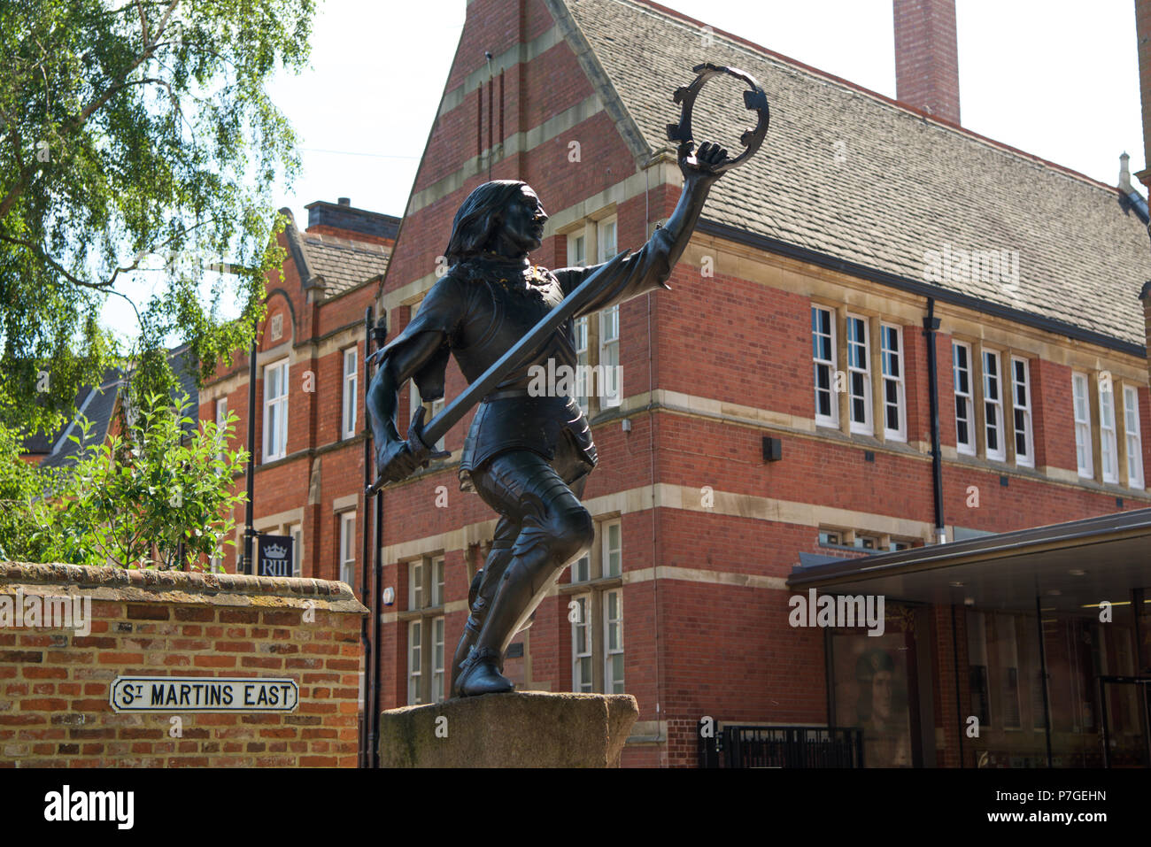 Die Statue von König Richard III. im Stadtzentrum von Leicester Stockfoto