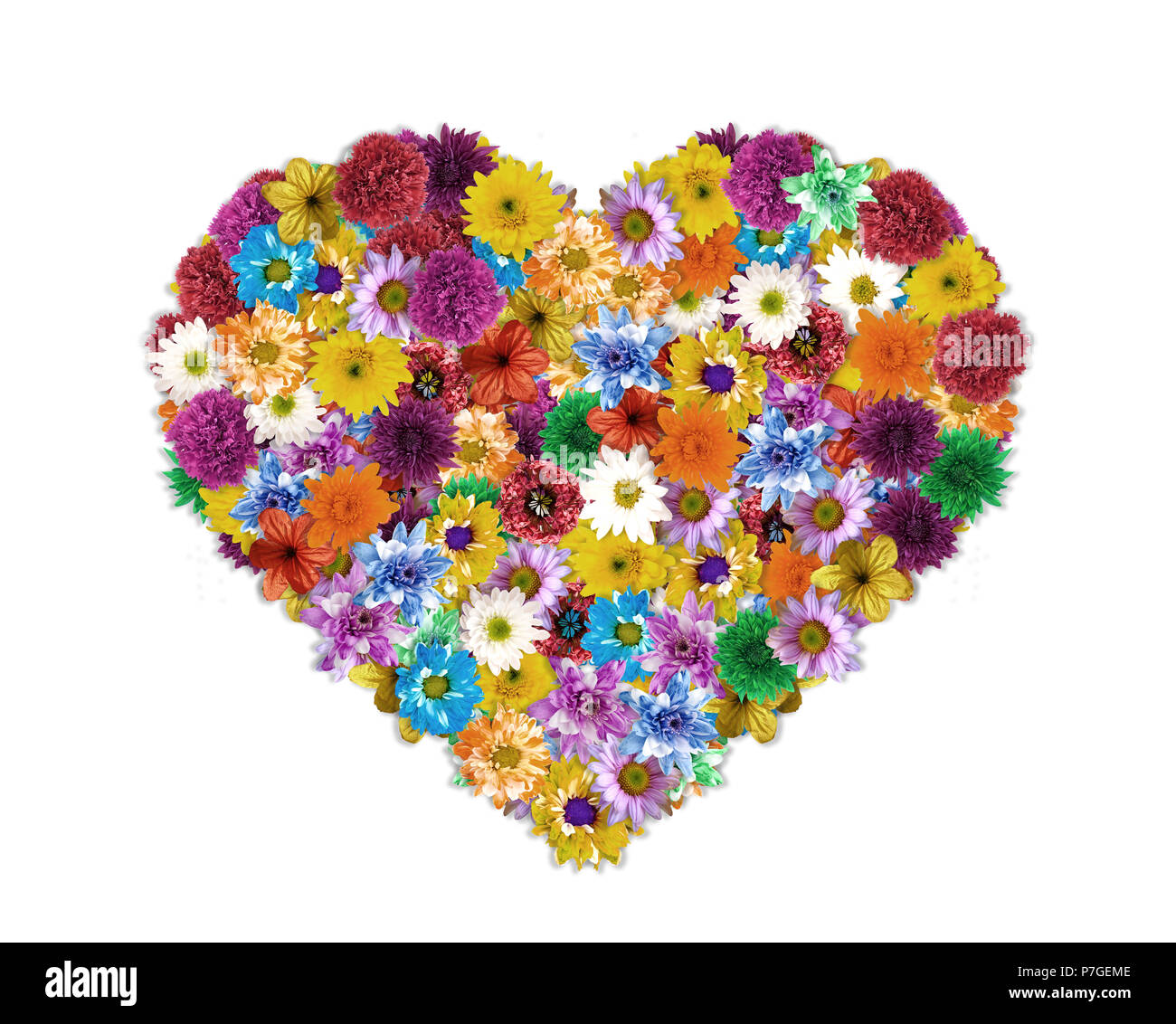 Blumenschmuck ist Herzförmig - zum Valentinstag Konzept entwickelt. Stockfoto